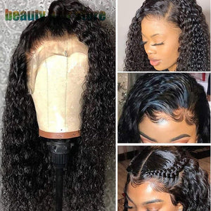 Brazilian Kinky Curly Lace Front Human Hair Wigs - Yahko Merchandise