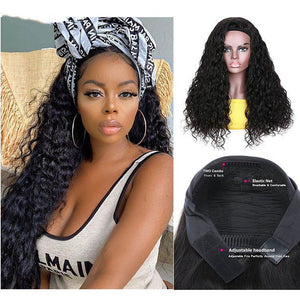 Brazilian Water Wave Headband Human Hair Wigs - Yahko Merchandise