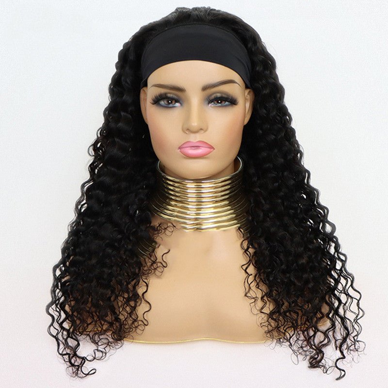 Brazilian Water Wave Headband Human Hair Wigs - Yahko Merchandise