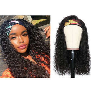 Brazilian Water Wave Headband Human Hair Wigs - Yahko Merchandise
