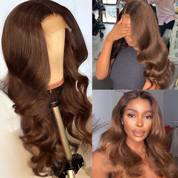 Brown Color Human Hair Wigs Human Hair Wig - Yahko Merchandise