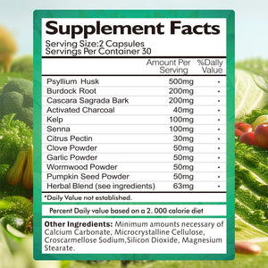 BSYS 7 Day Colon Cleanse & Detox Formula 60's - Yahko Merchandise