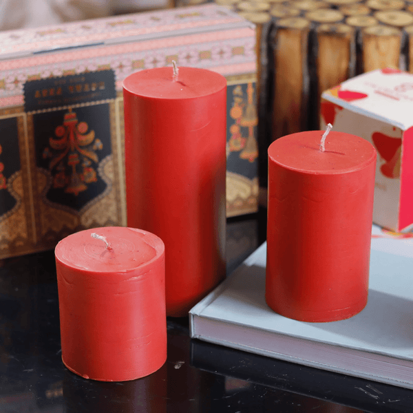 Candles for Home Decoration | Valentines Candles | 3 Pcs - Yahko Merchandise