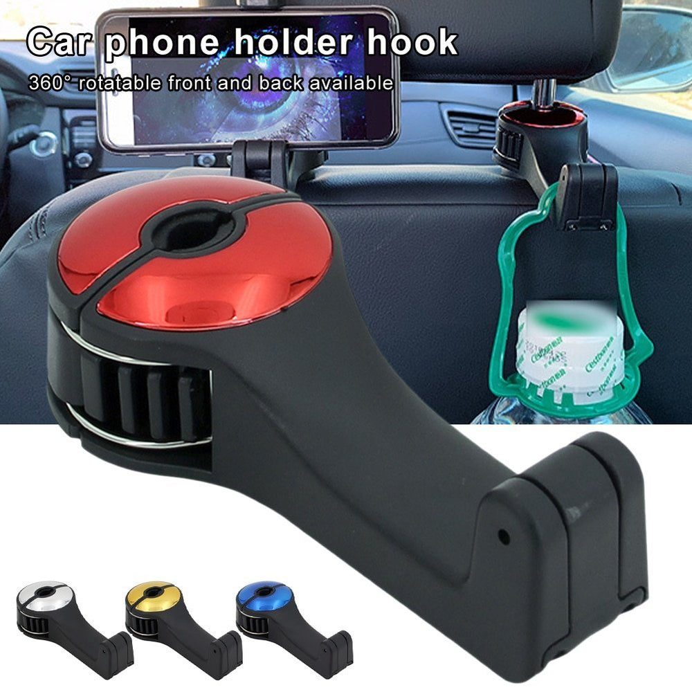 Car Headrest Hook Phone Car Holder Car Hanger For A4 B6 Seat Back Hanger Storage Hook Phone Holder Auto Fastener Clip - Yahko Merchandise