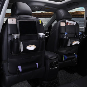 Car Interior Supplies Multifunctional Seat Back Leather Folding - Yahko Merchandise