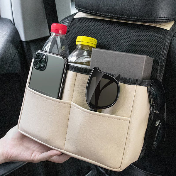 Car Rear Seat Storage Bag Car Leather Multifunctional - Yahko Merchandise