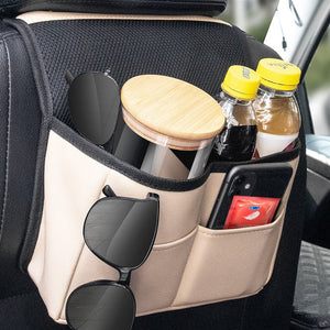 Car Rear Seat Storage Bag Car Leather Multifunctional - Yahko Merchandise