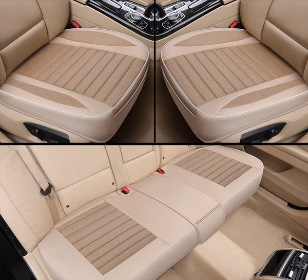 Car Seat Cover,Flax Cushion Seasons Universal Breathable For Most Four - Door Sedan&SUV Ultra - Luxury Car Seat Protection - Yahko Merchandise
