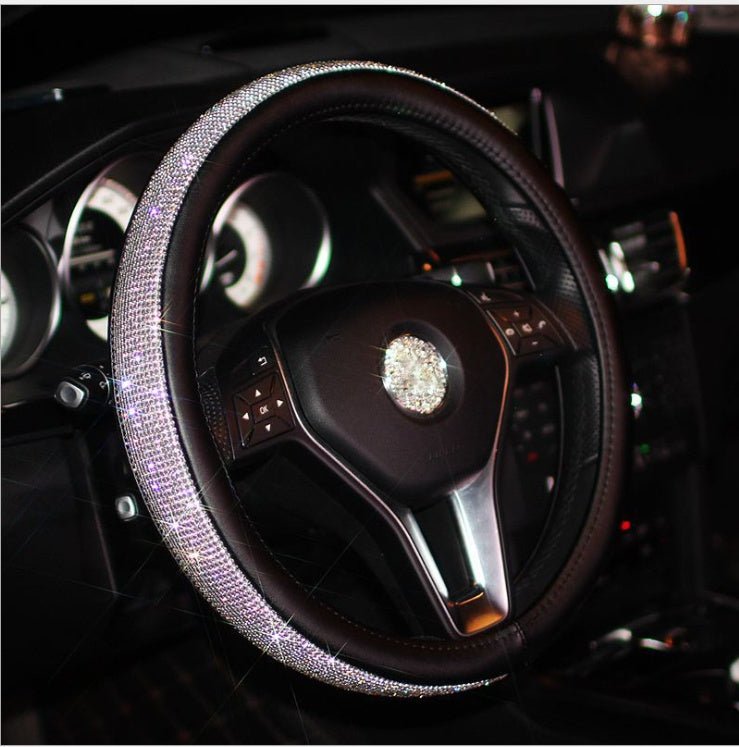 Car steering wheel handle set Four seasons universal really cute feminine cartoon leather anti - slip handle - Yahko Merchandise