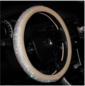 Car steering wheel handle set Four seasons universal really cute feminine cartoon leather anti - slip handle - Yahko Merchandise