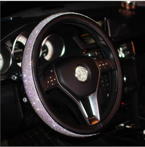 Car steering wheel handle set Four seasons universal really cute feminine cartoon leather anti - slip handle - Yahko Merchandise