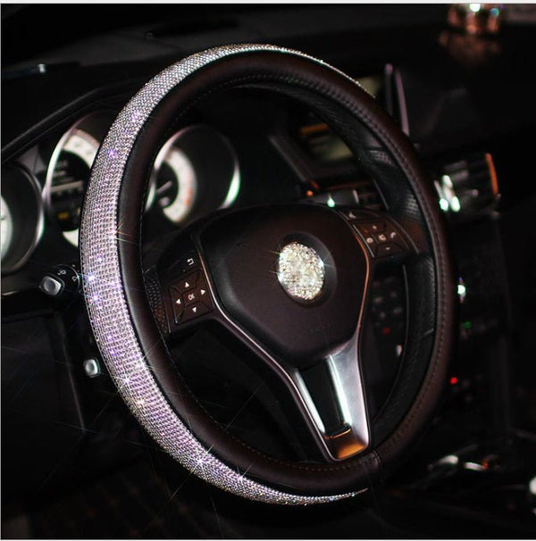 Car steering wheel handle set Four seasons universal really cute feminine cartoon leather anti - slip handle - Yahko Merchandise