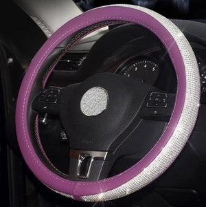 Car steering wheel handle set Four seasons universal really cute feminine cartoon leather anti - slip handle - Yahko Merchandise