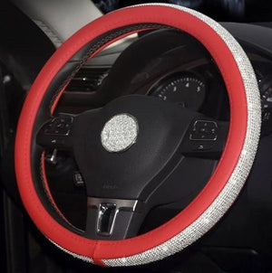 Car steering wheel handle set Four seasons universal really cute feminine cartoon leather anti - slip handle - Yahko Merchandise