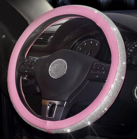 Car steering wheel handle set Four seasons universal really cute feminine cartoon leather anti - slip handle - Yahko Merchandise