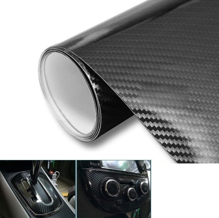 Car Styling Glossy Black 5D Carbon Fiber Vinyl film Car Wrap - Yahko Merchandise
