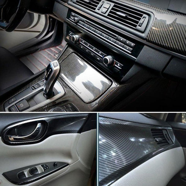 Car Styling Glossy Black 5D Carbon Fiber Vinyl film Car Wrap - Yahko Merchandise