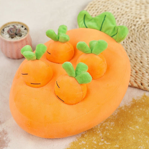 Carrot Pulling Doll Simulation Vegetable Field Plush Toy Pet Dog Cat Sniffing Toy Pet Products - Yahko Merchandise