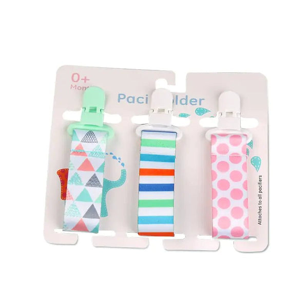 Cartoon Pattern Baby Pacifier Teether Pack of Three - Yahko Merchandise