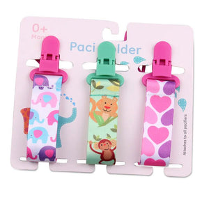 Cartoon Pattern Baby Pacifier Teether Pack of Three - Yahko Merchandise