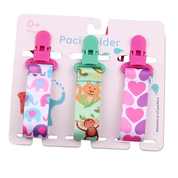 Cartoon Pattern Baby Pacifier Teether Pack of Three - Yahko Merchandise