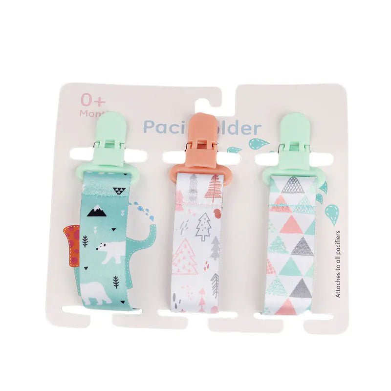 Cartoon Pattern Baby Pacifier Teether Pack of Three - Yahko Merchandise