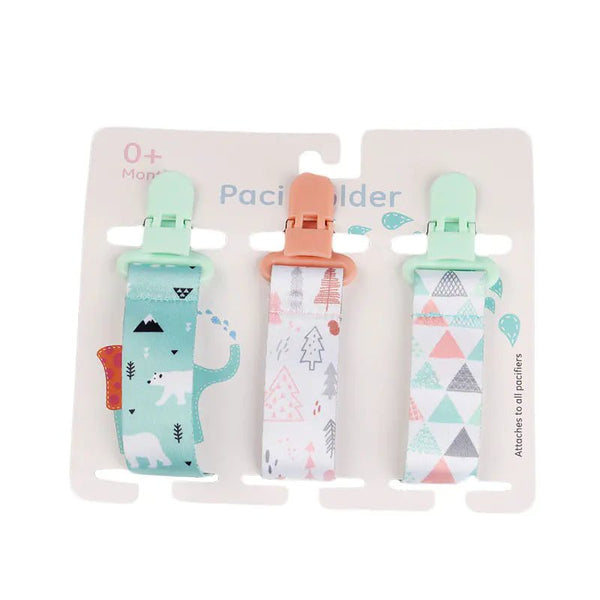Cartoon Pattern Baby Pacifier Teether Pack of Three - Yahko Merchandise