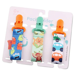 Cartoon Pattern Baby Pacifier Teether Pack of Three - Yahko Merchandise