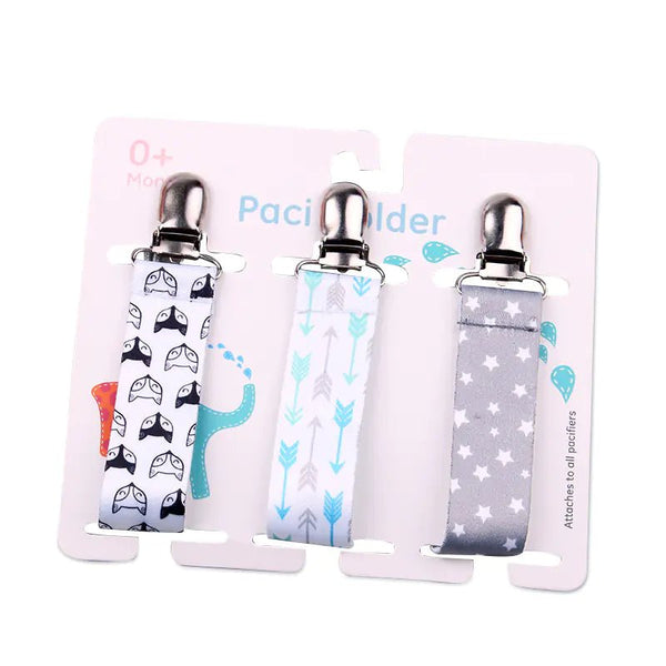Cartoon Pattern Baby Pacifier Teether Pack of Three - Yahko Merchandise