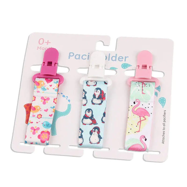 Cartoon Pattern Baby Pacifier Teether Pack of Three - Yahko Merchandise