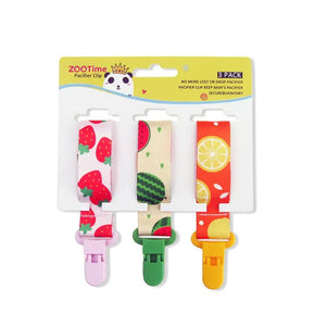 Cartoon Pattern Baby Pacifier Teether Pack of Three - Yahko Merchandise