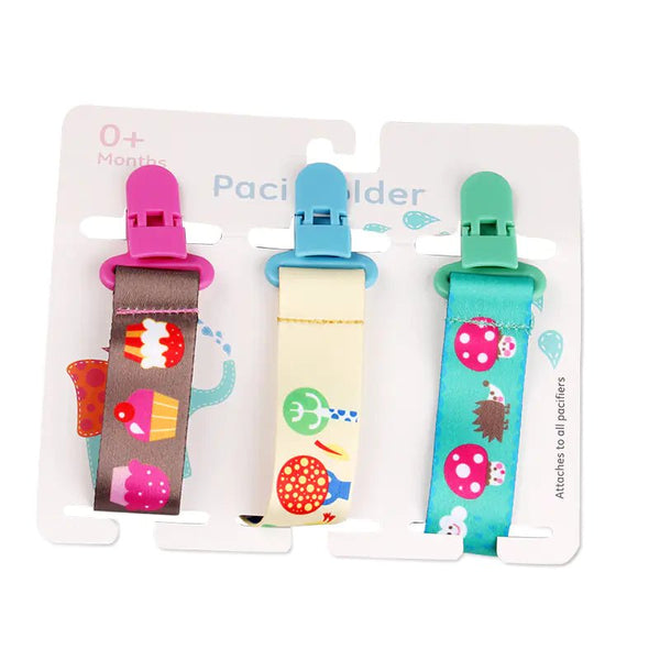 Cartoon Pattern Baby Pacifier Teether Pack of Three - Yahko Merchandise