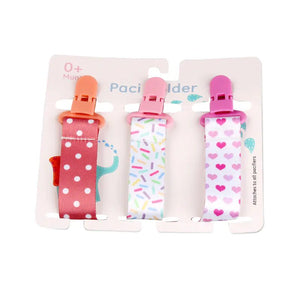 Cartoon Pattern Baby Pacifier Teether Pack of Three - Yahko Merchandise