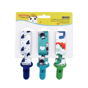 Cartoon Pattern Baby Pacifier Teether Pack of Three - Yahko Merchandise