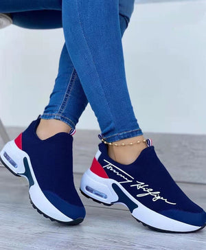Casual Breathable Wedges Ladies Walking Sneakers Flat Women Shoes - Yahko Merchandise