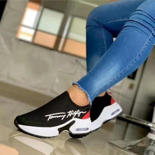 Casual Breathable Wedges Ladies Walking Sneakers Flat Women Shoes - Yahko Merchandise