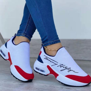 Casual Breathable Wedges Ladies Walking Sneakers Flat Women Shoes - Yahko Merchandise
