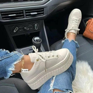 Casual Platform Women's Shoes Flat Womens Sneakers - Yahko Merchandise