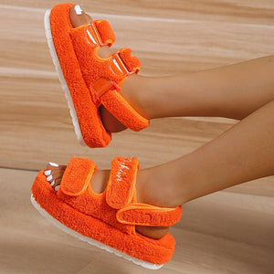 Casual Thick Bottom Women Sandals Green/Orange/Black/Blue - Yahko Merchandise