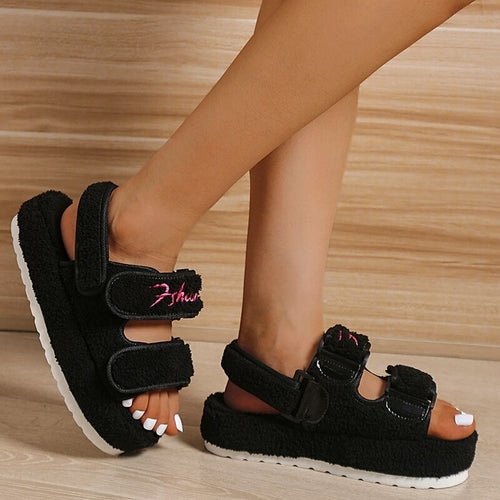 Casual Thick Bottom Women Sandals Green/Orange/Black/Blue - Yahko Merchandise