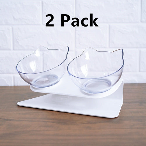 Cat Double Bowl Cat Food Bowl Protects Cervical Vertebra - Yahko Merchandise