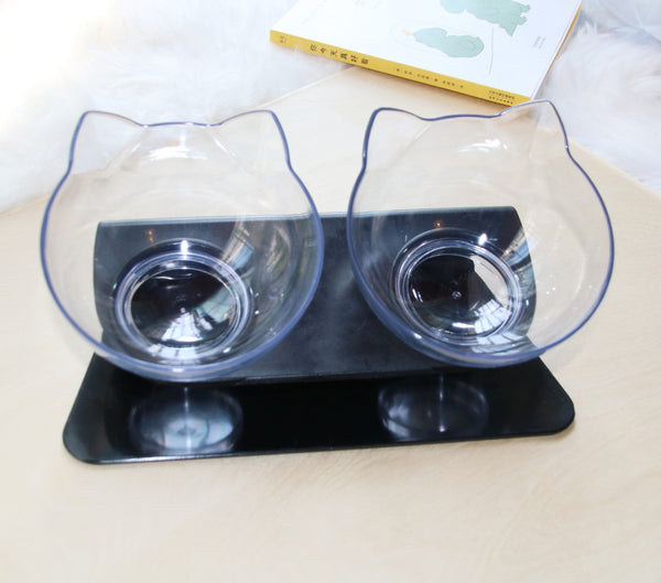 Cat Double Bowl Cat Food Bowl Protects Cervical Vertebra - Yahko Merchandise