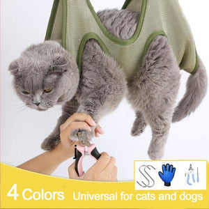 Cat Grooming Restraint Bag with Hammock - Yahko Merchandise