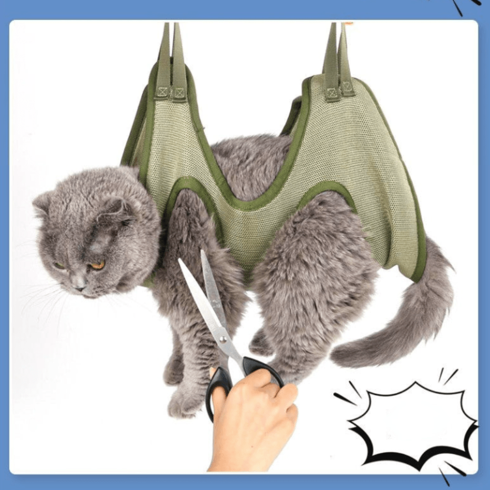 Cat Grooming Restraint Bag with Hammock - Yahko Merchandise