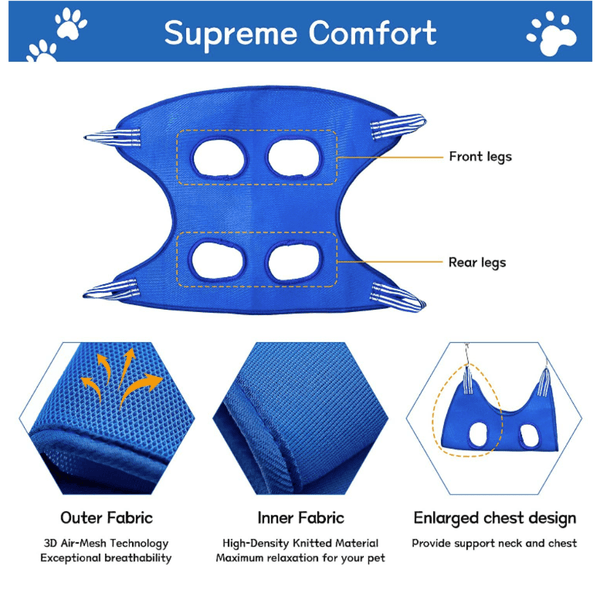 Cat Grooming Restraint Bag with Hammock - Yahko Merchandise