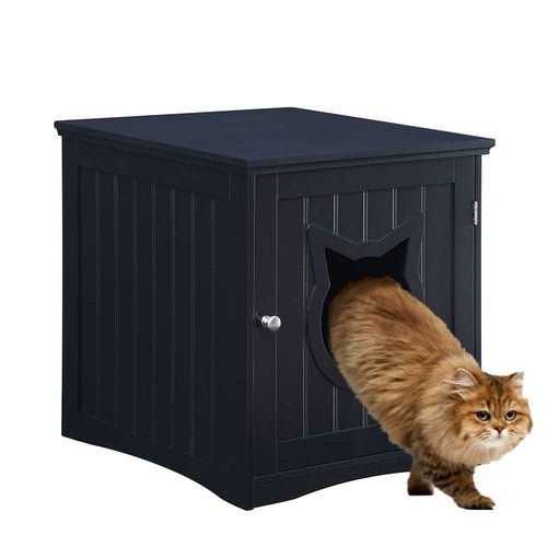 Cat House Side Table, Nightstand Pet House, Litter Box Enclosure - Yahko Merchandise