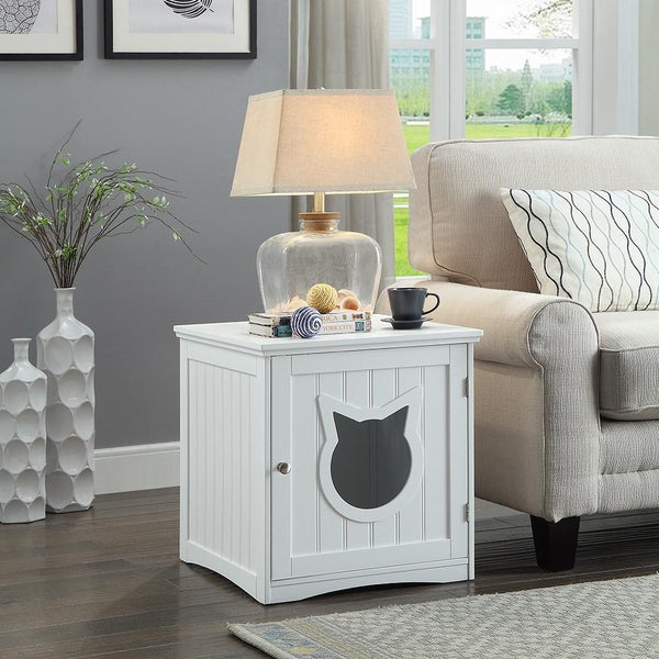 Cat House Side Table, Nightstand Pet House, Litter Box Enclosure - Yahko Merchandise