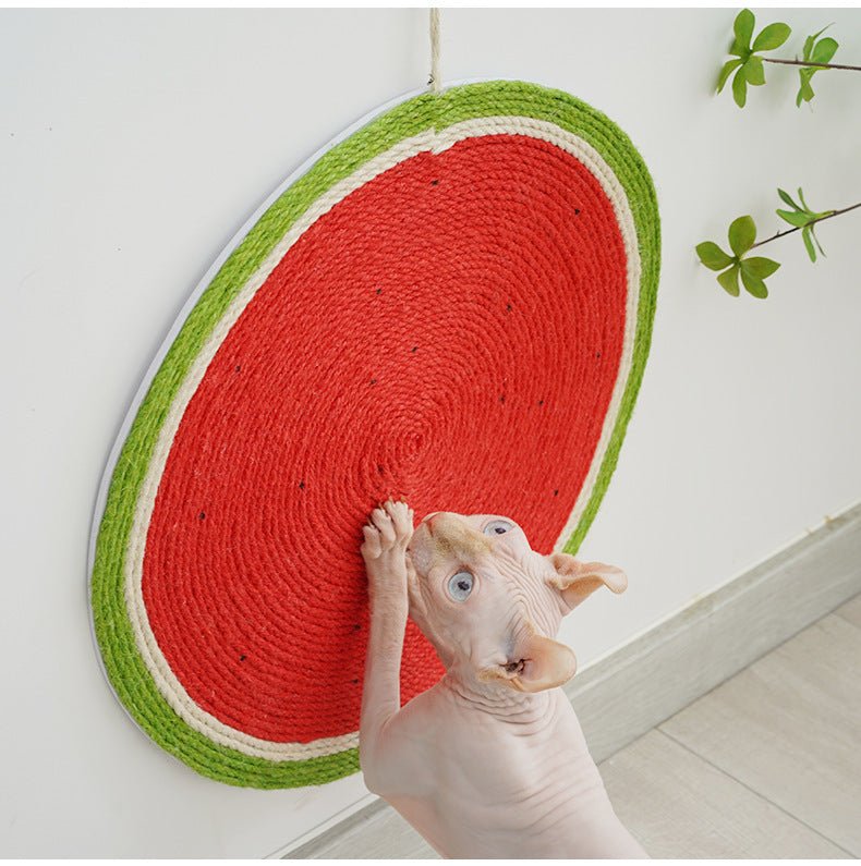 Cat Supplies Watermelon Cat Linen Mat Cat Daily Necessities Sisal Cat Claw Board - Yahko Merchandise