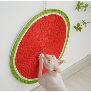 Cat Supplies Watermelon Cat Linen Mat Cat Daily Necessities Sisal Cat Claw Board - Yahko Merchandise