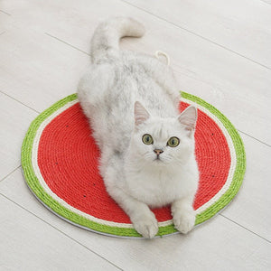 Cat Supplies Watermelon Cat Linen Mat Cat Daily Necessities Sisal Cat Claw Board - Yahko Merchandise